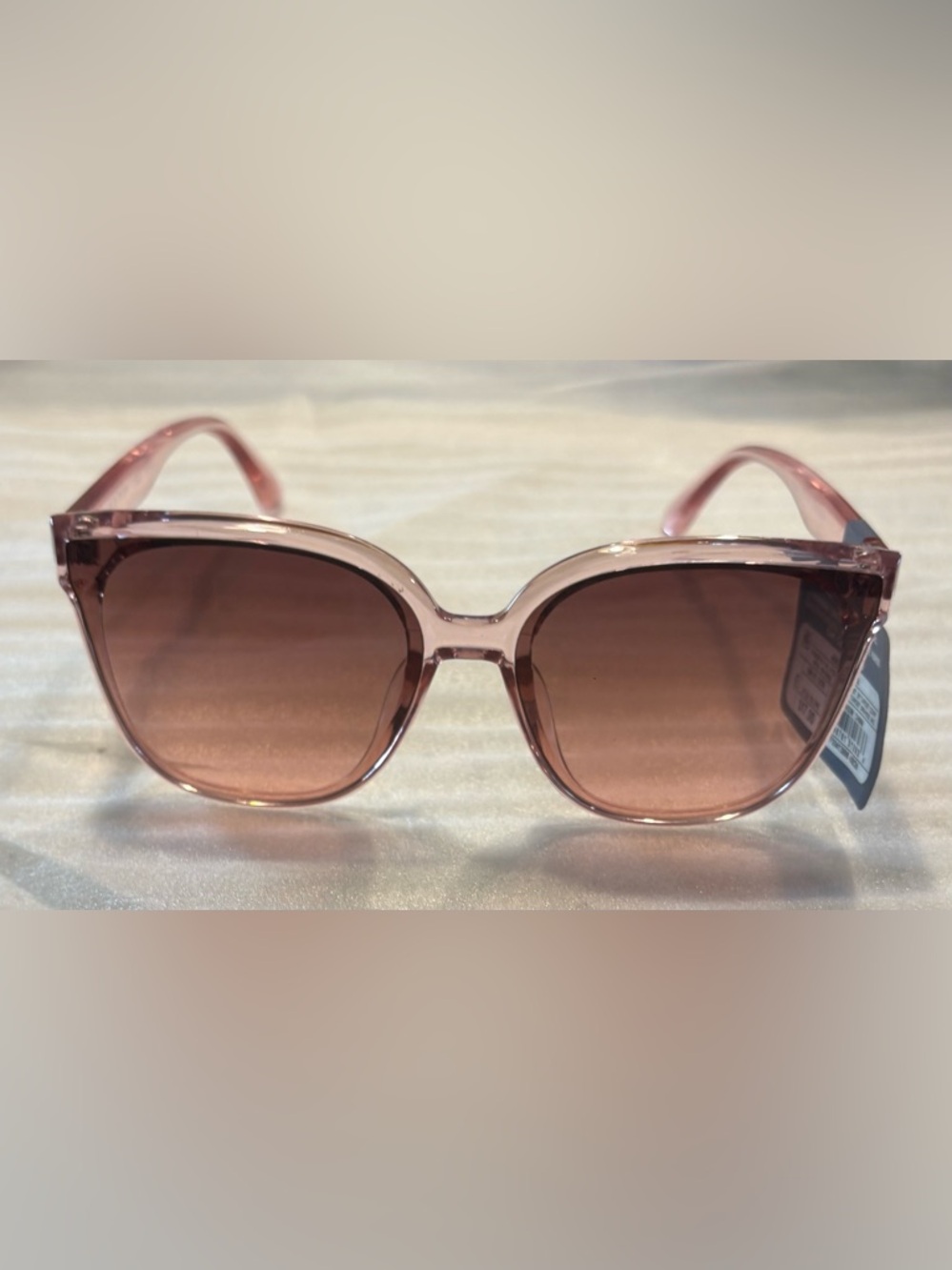 Target Women's Translucent Pink Sunglasses with Brown Gradient Lenses